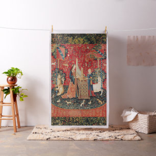 UNICORN UND LADY PLAYER ORGAN Red Green Floral Stoff