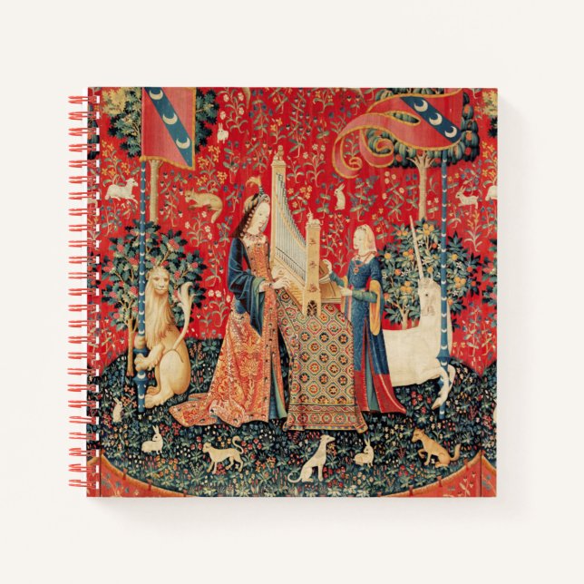 UNICORN UND LADY PLAYORGAN MIT TIEREN NOTIZBUCH (Vorderseite)