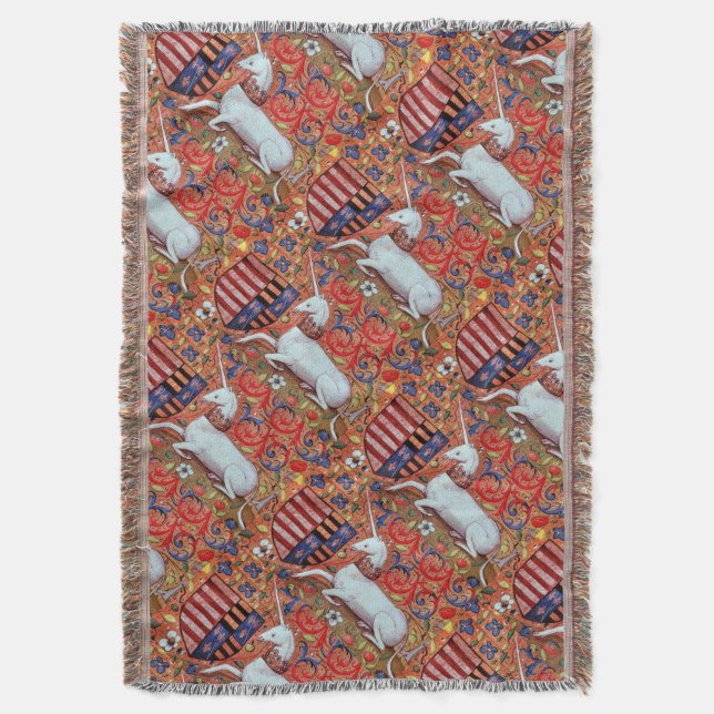 UNICORN UND MEDIEVA FANTASY BLUME, FLORALMOTIFS DECKE (Vorderseite Vertikal)