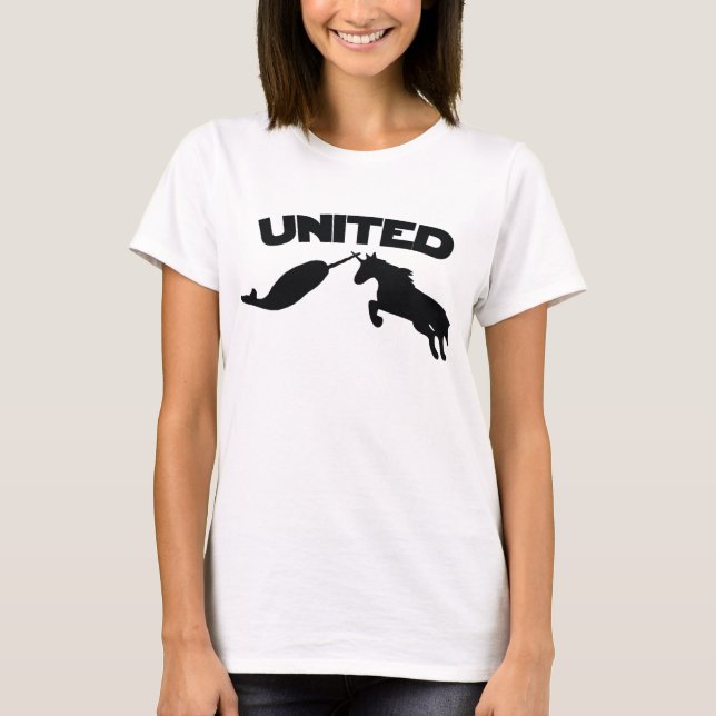 Unicorn und Narwhal T-Shirt (Vorderseite)