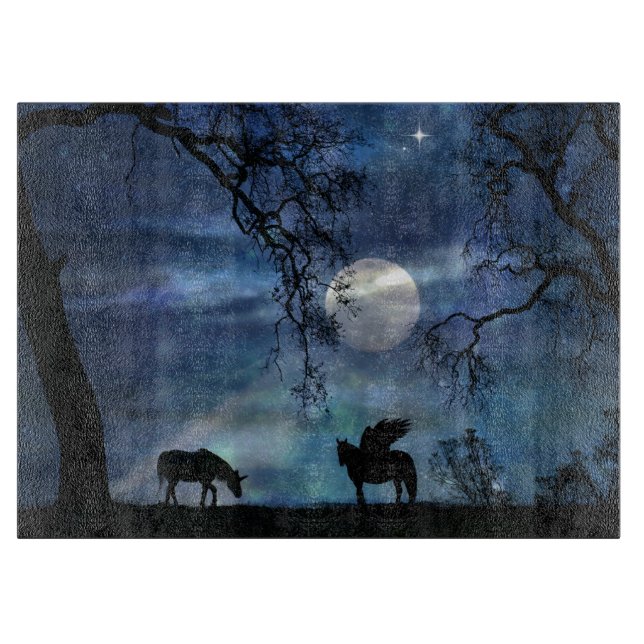 Unicorn und Pegasus Cutting Board Schneidebrett (Vorderseite)