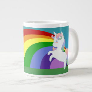 Unicorn und Regenbogen-Spezialitäten-Tasse Jumbo-Tasse