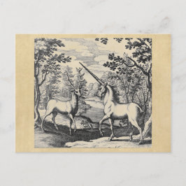 Unicorn und Stag Postkarte