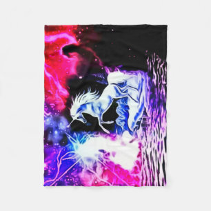 Unicorn-Universum-Fleece-Decke Fleecedecke