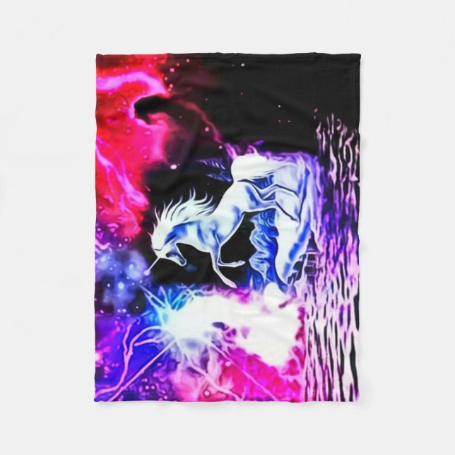 Unicorn-Universum-Fleece-Decke Fleecedecke (Vorderseite)
