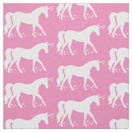 Unicorn unter den Sternen in der Silhouette Stoff