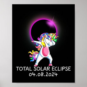 Unicorn USA Total Solar Eclipse 8. April Poster