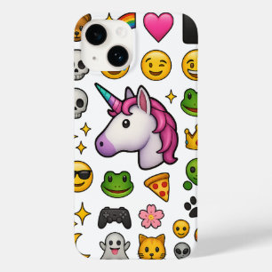 Unicorn Vibes Emoji Explosion Case-Mate iPhone 14 Hülle