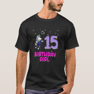 Unicorn Volleyball 15. Geburtstag Girl Liebe Funny T-Shirt