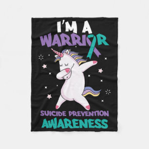 Unicorn Warrior Suicide Awareness Suicide T-Shirt Fleecedecke