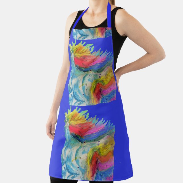 Unicorn Wasserfarbe Niedlich Lila Blütentierart Sc Schürze (InSitu)