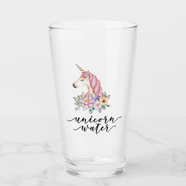Unicorn Water Glass Cup Glas (Vorderseite)