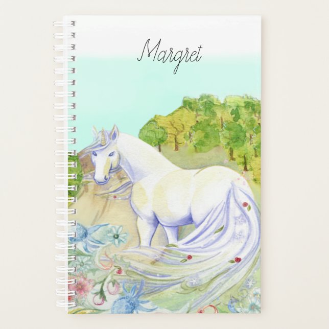 Unicorn Watercolor Planner Planer (Vorderseite)
