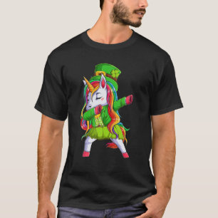 Unicorn Wear Leprechaun Hat Kostüm Dabbing St Pat T-Shirt