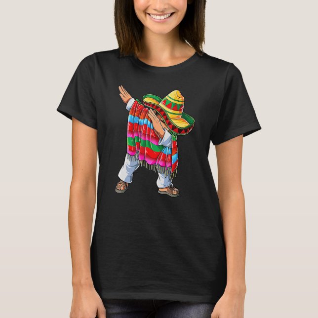 Unicorn Wearing Mask Cinco De Mayo Mexican Festiva T-Shirt (Vorderseite)