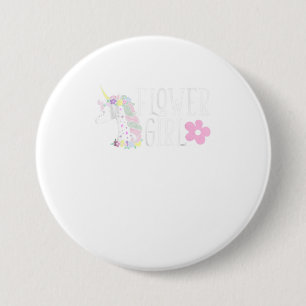 Unicorn Wedding Flower Girl Brautparty Bri Button