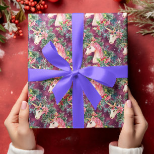 Unicorn Weihnachtsfeiertag Geschenkpapier