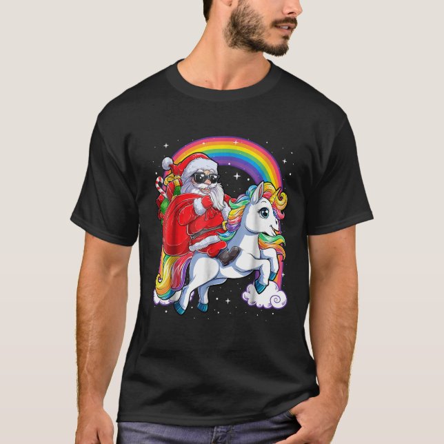 Unicorn Weihnachtsfest Shirt Girls del Malcantone (Vorderseite)