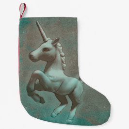 Unicorn-WeihnachtsStrumpf (aquamariner Stahl) Kleiner Weihnachtsstrumpf