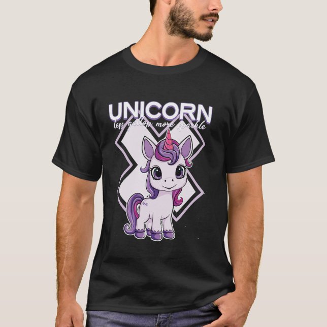 Unicorn weniger Gallop Frische Pasta machen T-Shirt (Vorderseite)