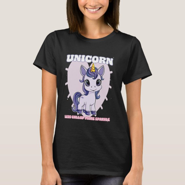 Unicorn weniger Gallop Frische Pasta machen T-Shirt (Vorderseite)