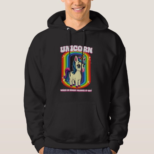 Unicorn, wenn es im Zweifelsfall aus Unicorn kommt Hoodie (Vorderseite)
