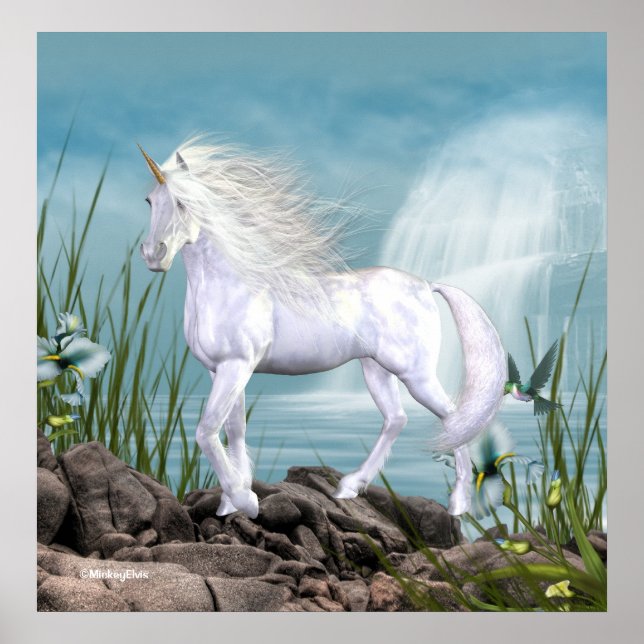 Unicorn White Beauty Poster (Vorne)