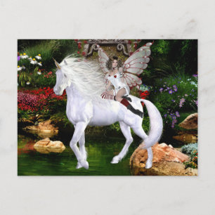 Unicorn White Beauty Postkarte