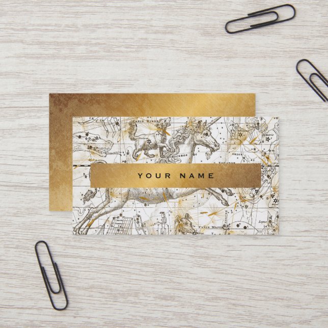 Unicorn White Gold Grungy Dandelion Confetti Vip Visitenkarte (Vorderseite/Rückseite Beispiel)