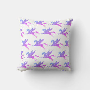 UNICORN WHITE LILA PINK DOPPELTE Kissen
