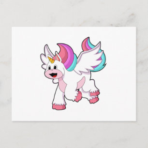 Unicorn with Wing.PNG Postkarte
