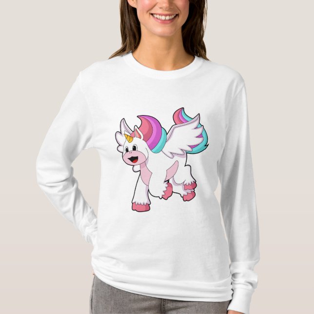 Unicorn with Wing.PNG T-Shirt (Vorderseite)