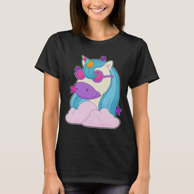Unicorn Wolken T-Shirt (Vorderseite)