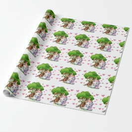 Unicorn & Woodland Friends Wrapping Paper Niedlich Geschenkpapier
