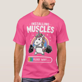 Unicorn Workout Gym Fitness Gewichtsheben T-Shirt