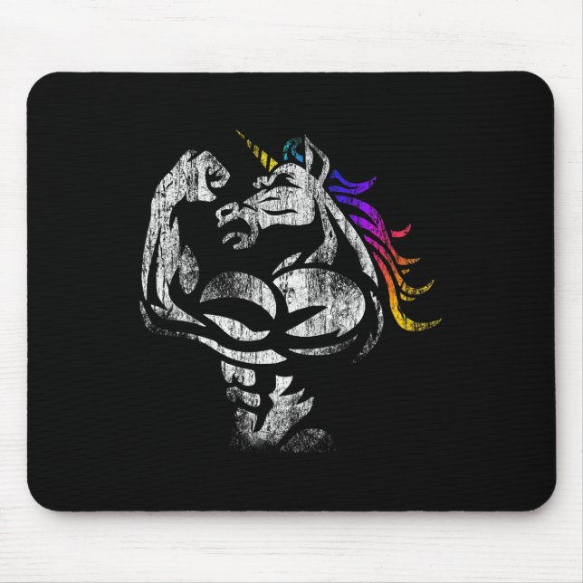 Unicorn Workout Vathers Day-Geschenk Gewichtheben  Mousepad (Vorne)