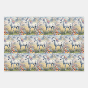 Unicorn Wrapping Paper Flat Sheet Geschenkpapier Set