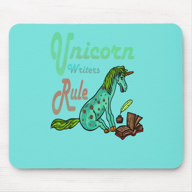 Unicorn Writer Rule Mousepad (Vorne)