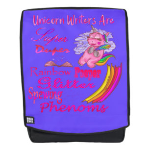 Unicorn Writer sind Super Duper Rucksack