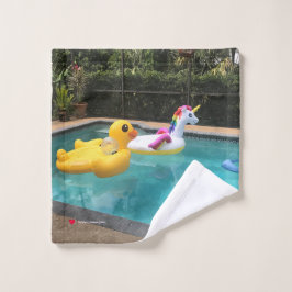 Unicorn Yellow Duck Pool Waschlappen