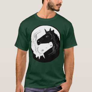 Unicorn Yin Yang Women Girls Gift Idee T-Shirt