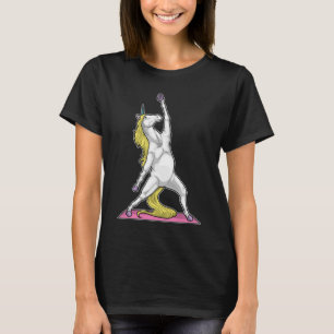 Unicorn Yoga Fitness Gymnastik T-Shirt