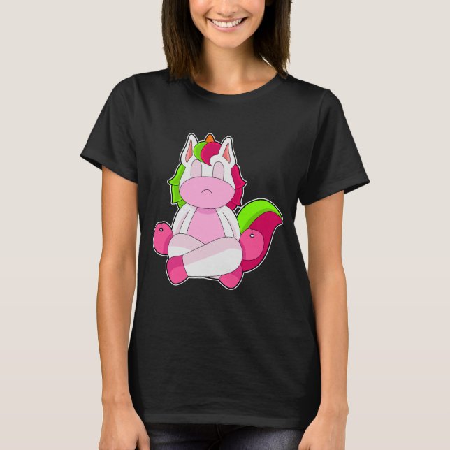 Unicorn Yoga Meditation Gymnastics T-Shirt (Vorderseite)