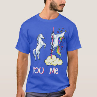 Unicorn you vs Me Funny Unicorns Regenbogengeschen T-Shirt