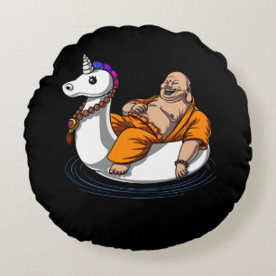 Unicorn Zen Yoga Rundes Kissen