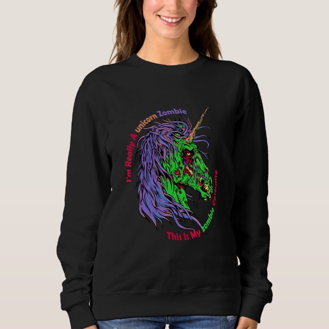 Unicorn Zombie Zombie Sweatshirt (Vorderseite)