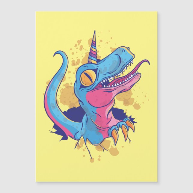 Unicornisaurus Magnetkarte (Vorderseite)