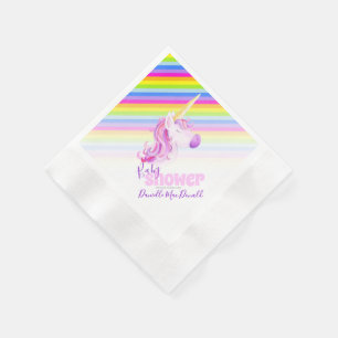 Unicornkunstregenbogen-Babyduschen-Partyservietten Serviette