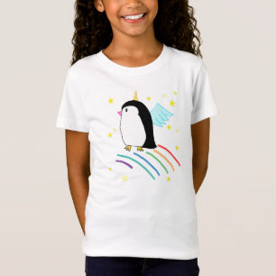 UnicornPenguin Uniguin Fliegen-Mädchen-Shirt T-Shirt