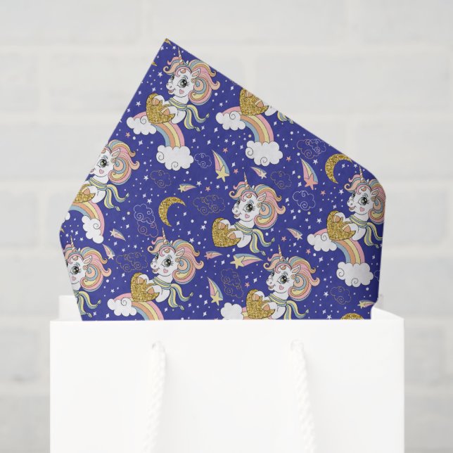 Unicorns And Rainbows Seidenpapier (Geschenktüte)